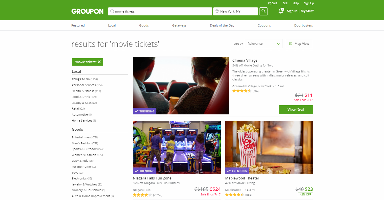 Groupon Affiliate Program for Movies