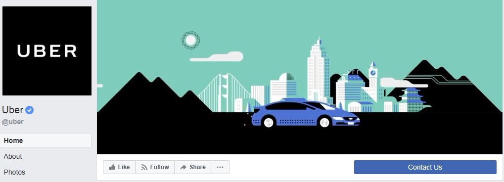 Facebook Cover Photo on Uber Page