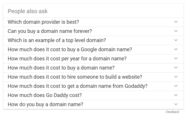 Related Searches for Domains